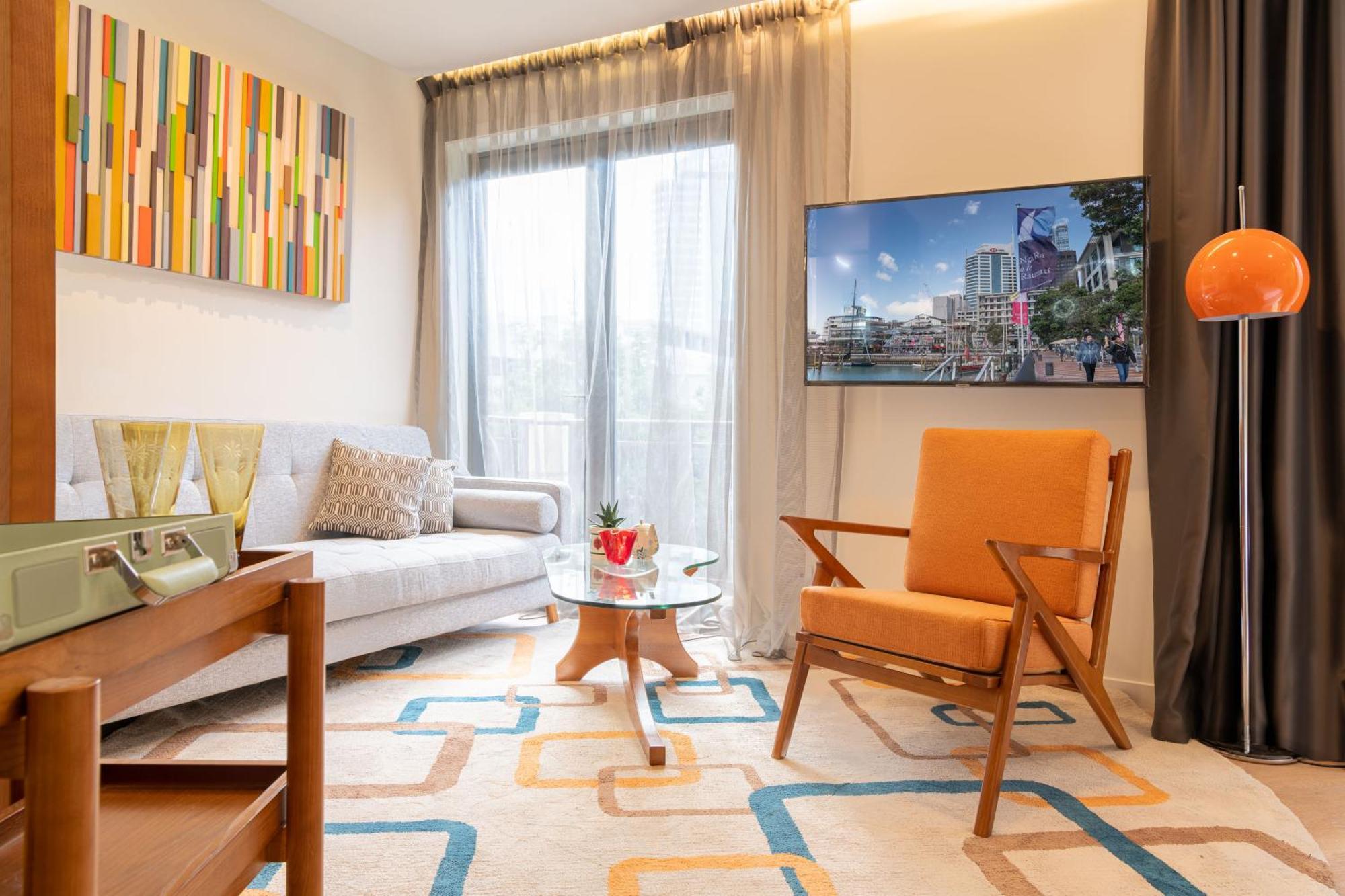 Ohtel Auckland Hotel Buitenkant foto Living room